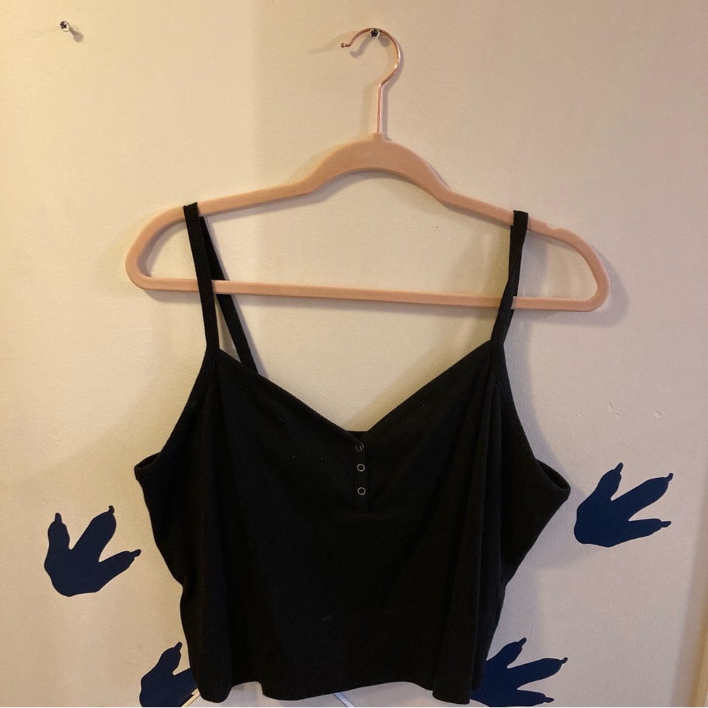 No Boundaries Black Cropped Tank Size XXXL